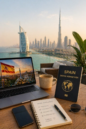 Spain digital nomad visa from Dubai
